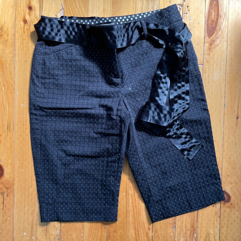 Express black and white polka dot dress shorts size 0